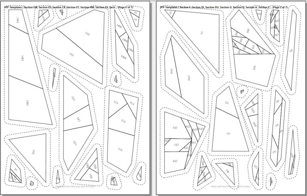 Painted Bunting 14" FPP Quilt Block