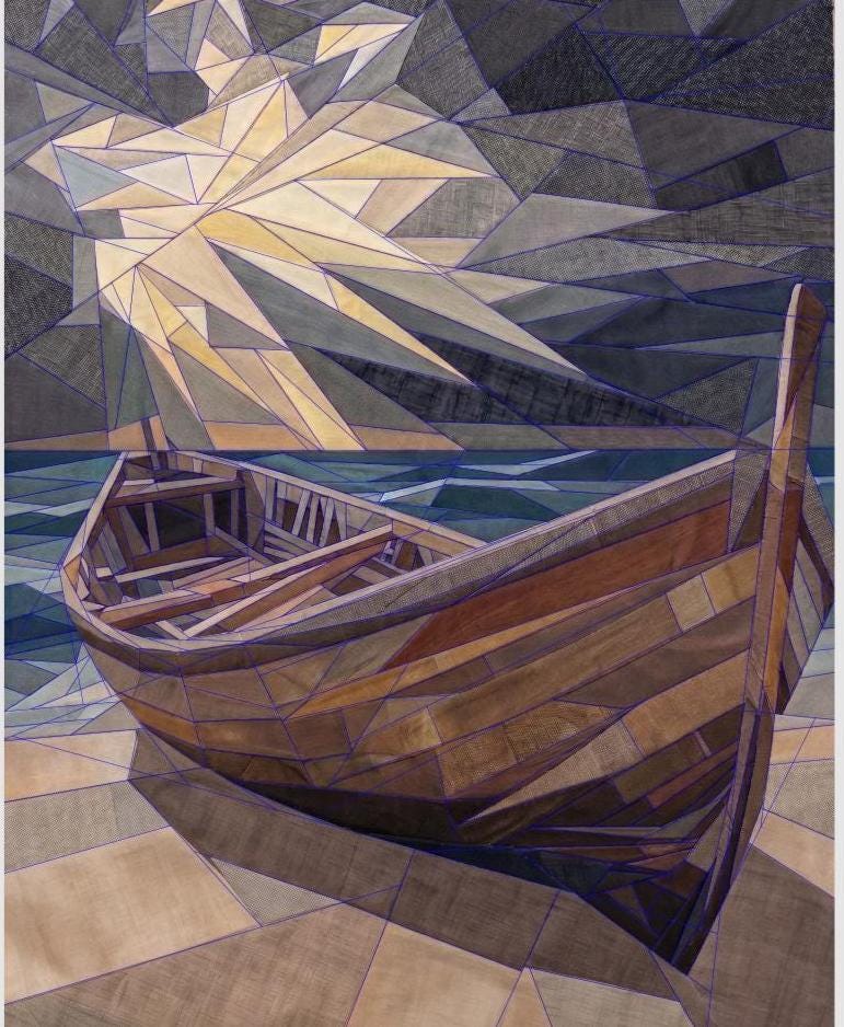 The Lonely Boat, 72" x 90" FPP Quilt Pattern
