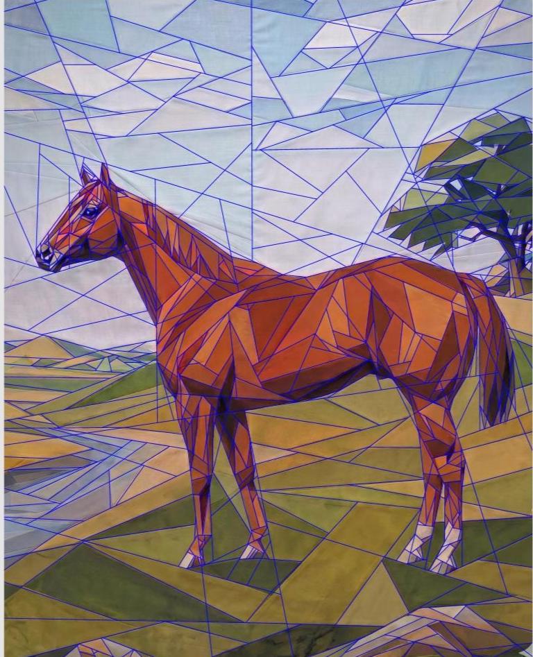 American Quarter Horse FPP Quilt pattern 72"x90"