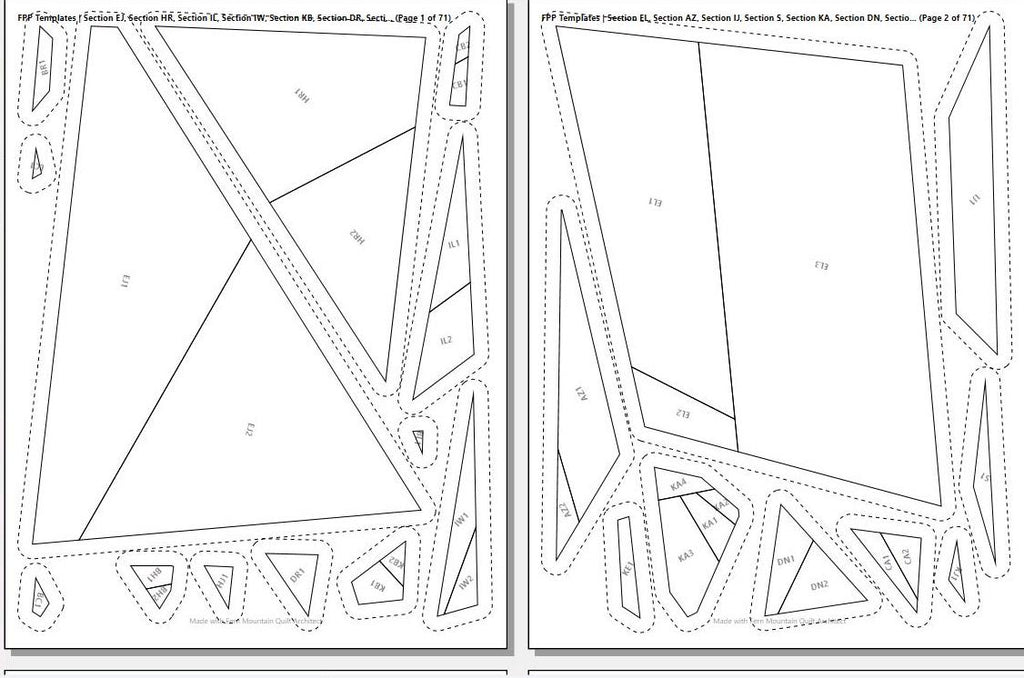 Bonkers the Tortoise Shell, 50" x 62" FPP Quilt Pattern