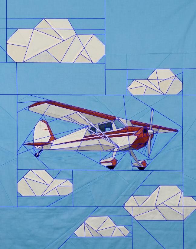 Cessna FPP Quilt Pattern 72" x 90"