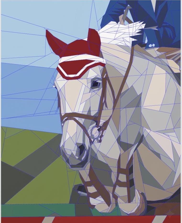 Show Jumper, 72" x 90"