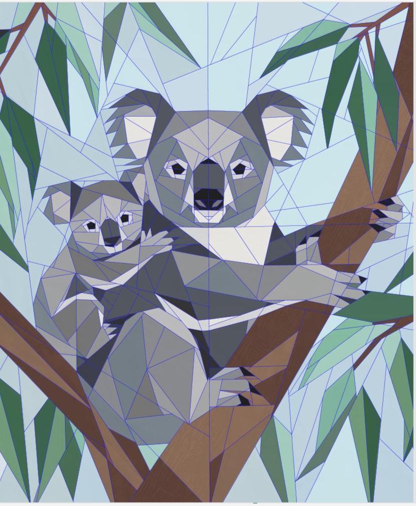 Koala 60"x75" FPP PDF Quilt Pattern
