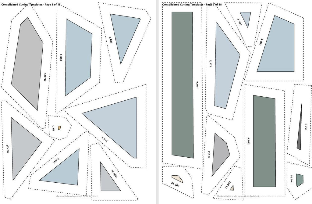 Lesser Scaup 14" fpp quilt block pattern