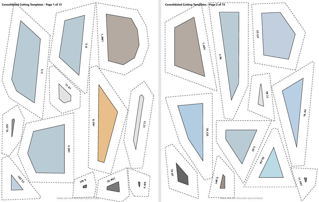 Gadwall Duck 14" FPP Quilt Block Pattern