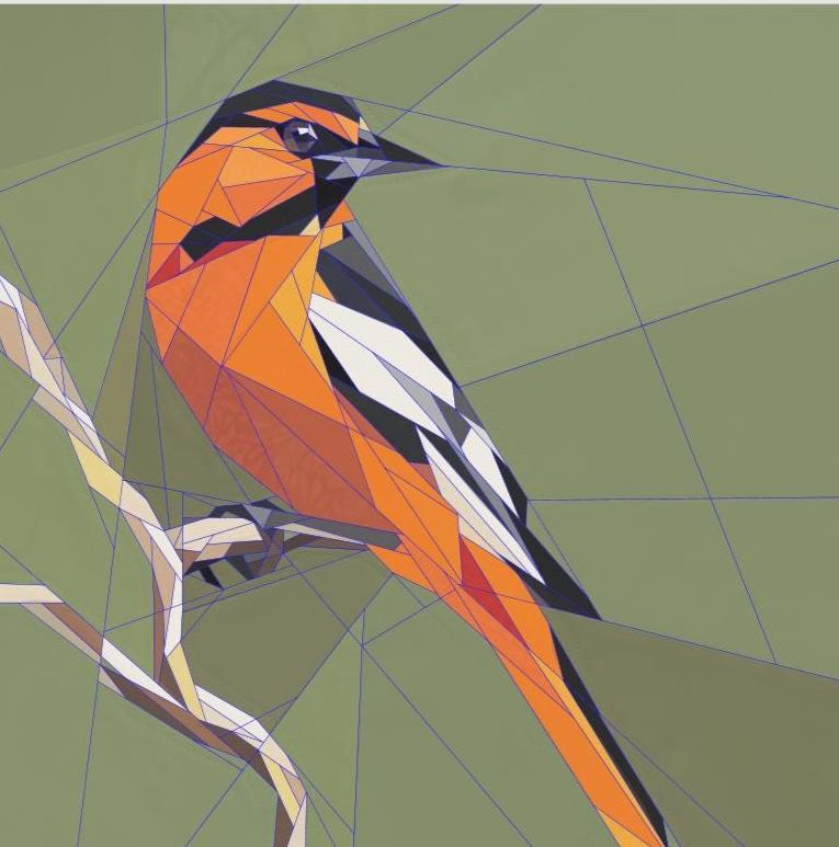 Bullocks Oriole 14" x14" FPP PDF Quilt Pattern
