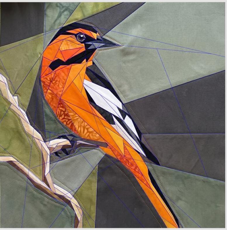 Bullocks Oriole 14" x14" FPP PDF Quilt Pattern