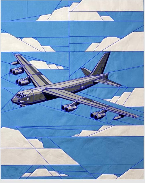B-52 Bomber Foundation Paper Piecing (FPP) Quilt Pattern 72"x90"
