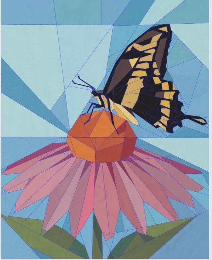 Coneflower, 72"x90" FPP Quilt Pattern