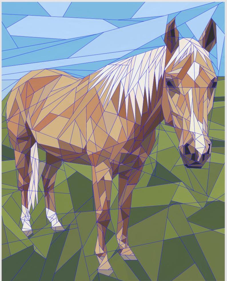 Palomino Horse 72"x90" FPP Quilt Pattern