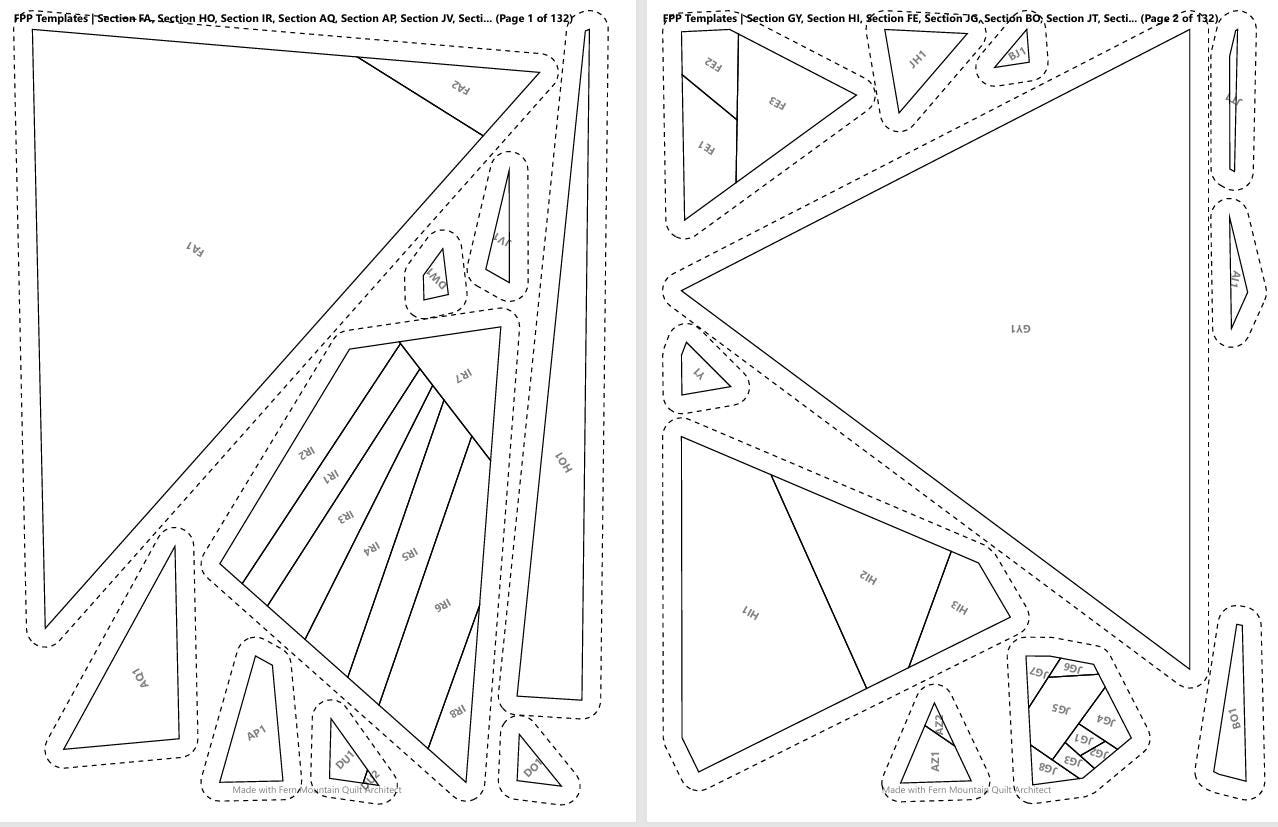 Oklahoma Scissortail FPP Quilt Pattern 75" x 91"