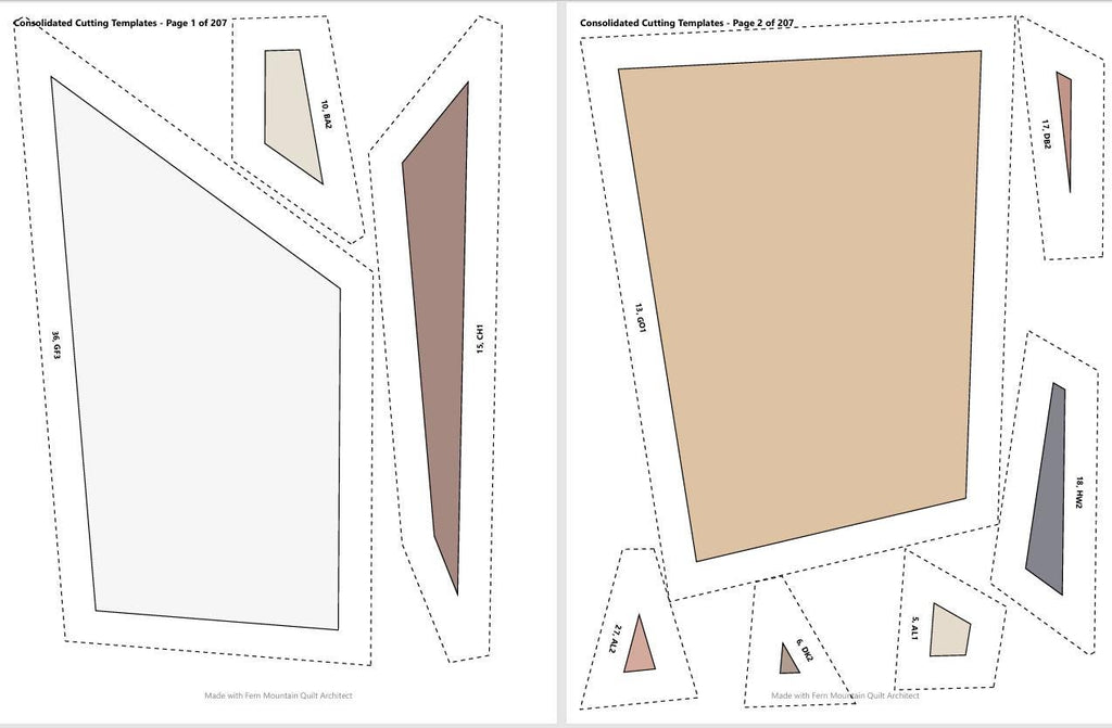Podunk- 72"x90" fpp quilt pattern