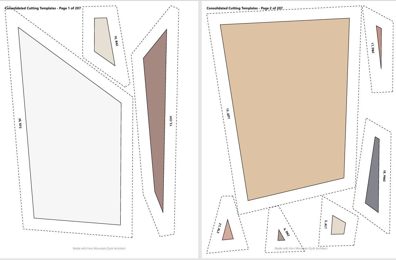 Podunk- 72"x90" fpp quilt pattern