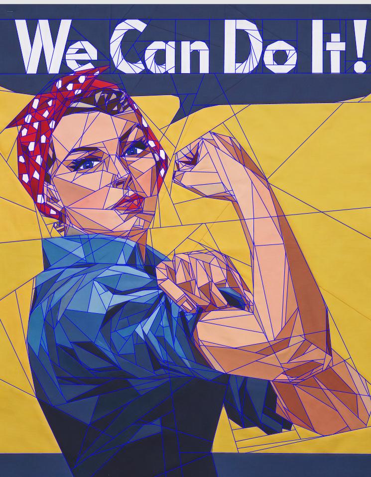 Rosie The Riveter, 60"x75" FPP Quilt Pattern