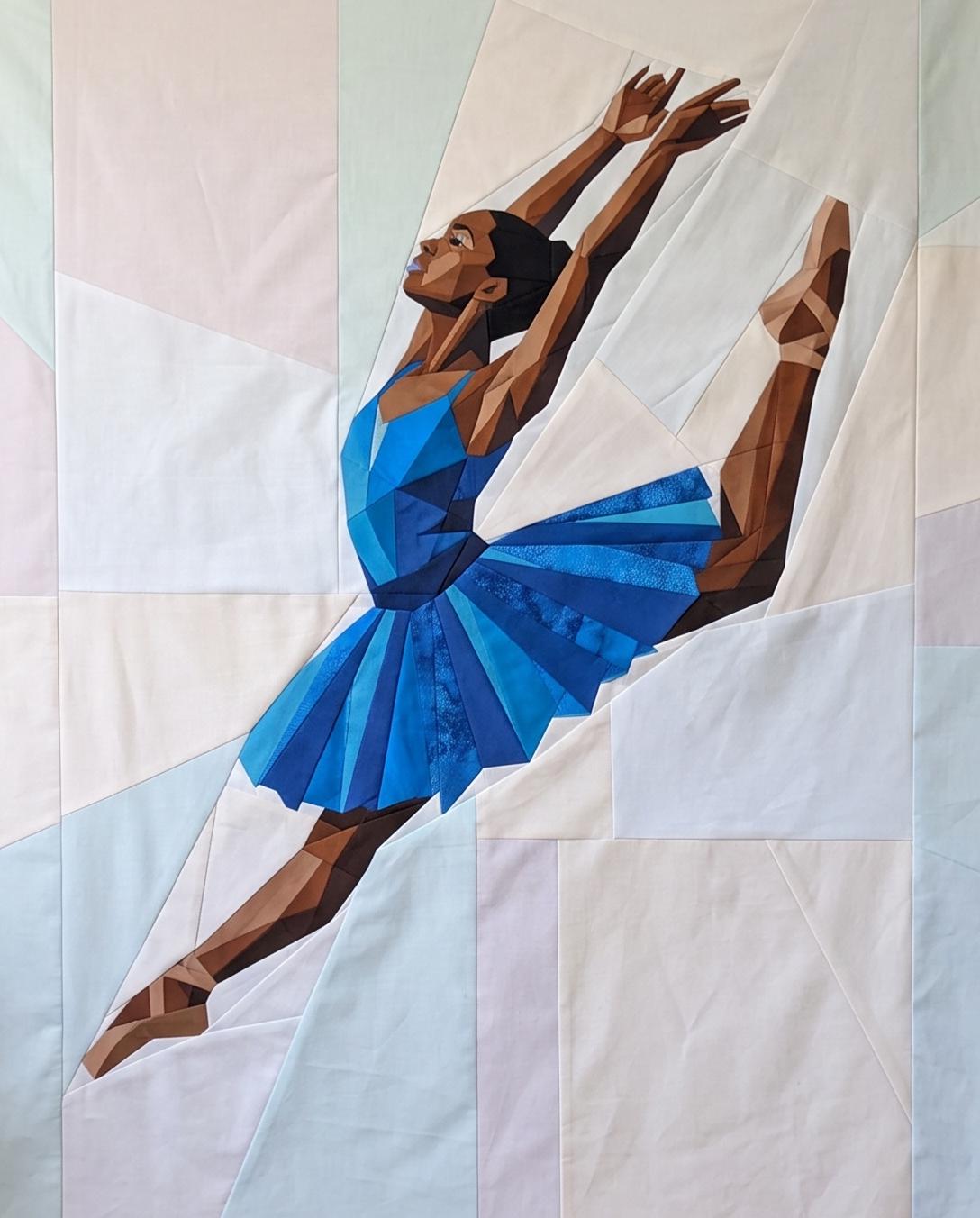 Blue Ballerina, 72"x90" FPP Quilt Pattern