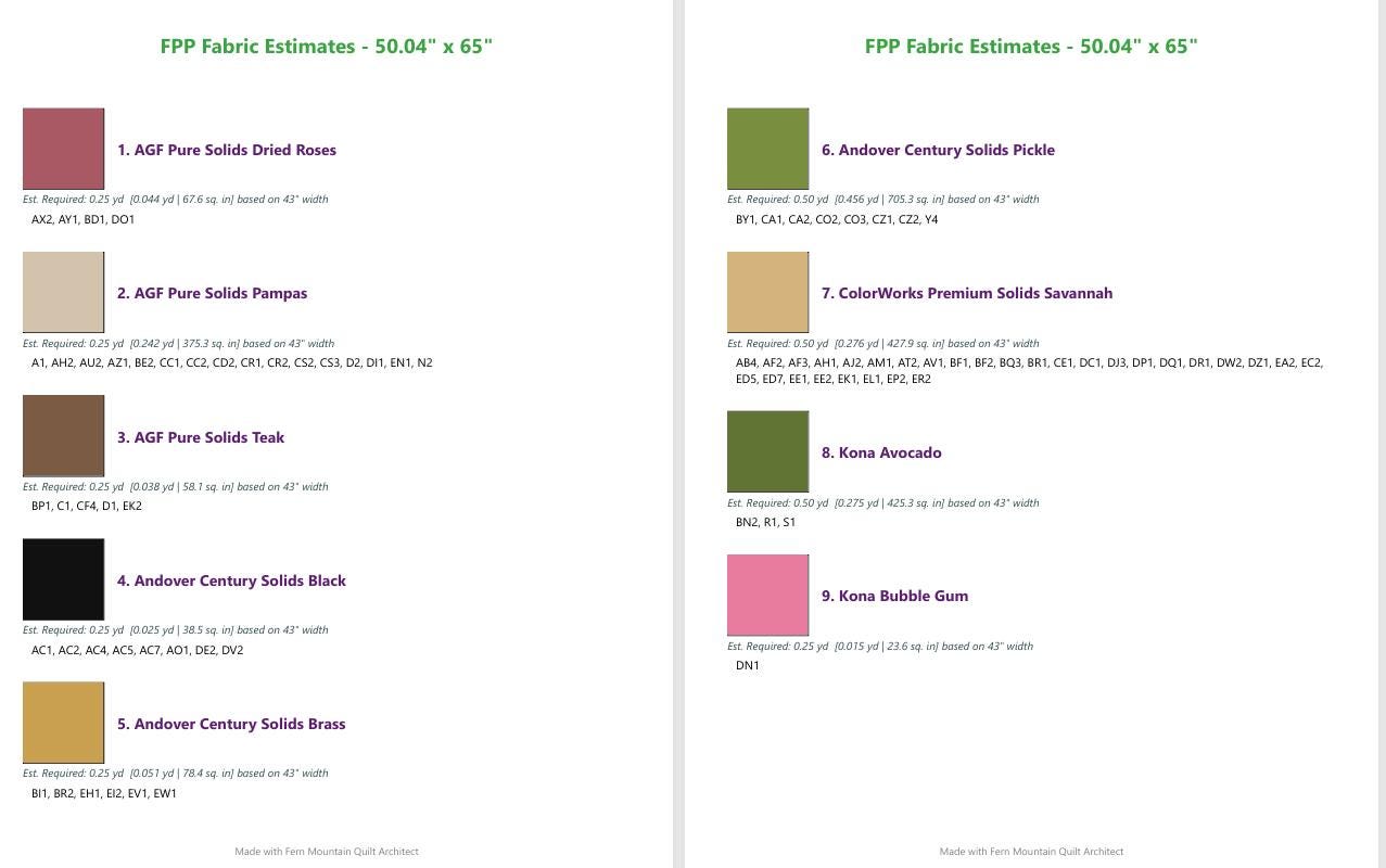 Ellie, 50" x 65" FPP Quilt Pattern
