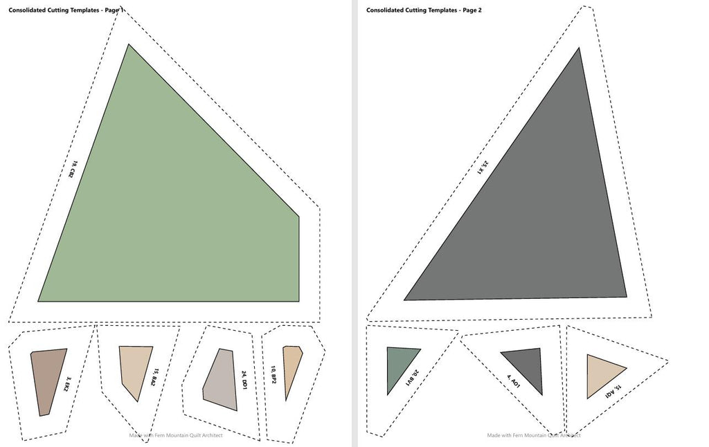 Ellie, 50" x 65" FPP Quilt Pattern