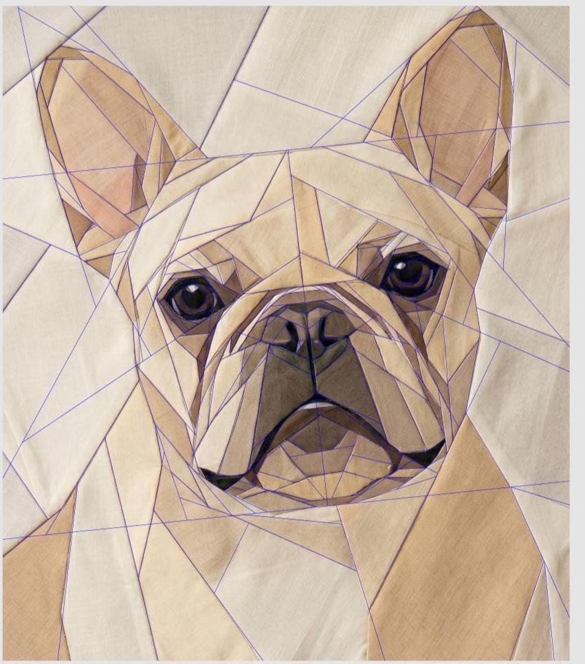 Rosie the Frenchie, 60" x 70" FPP Digital Quilt Pattern