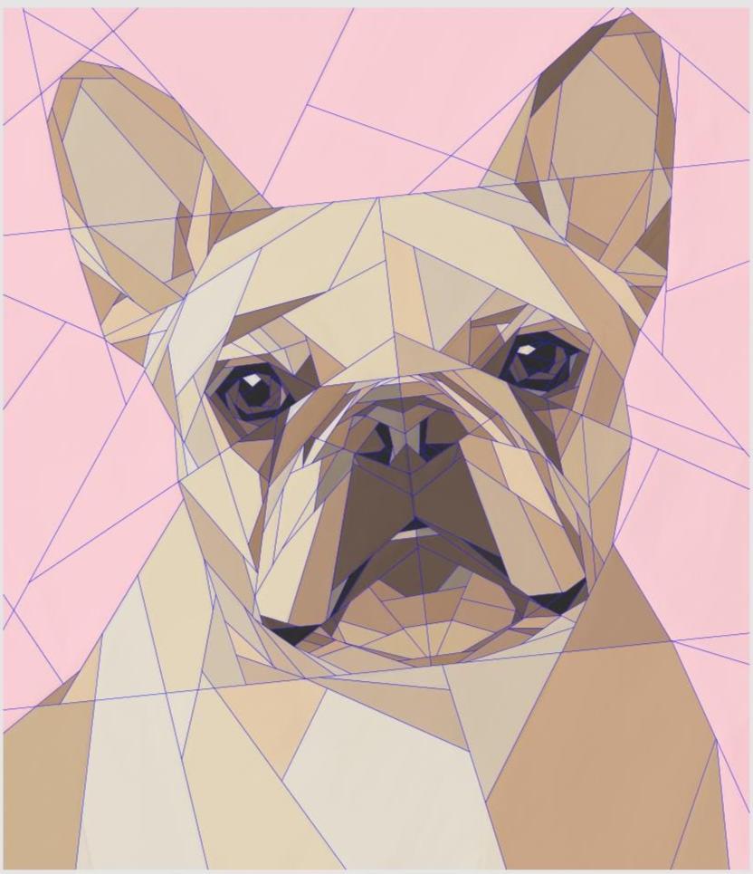 Rosie the Frenchie, 60" x 70" FPP Digital Quilt Pattern
