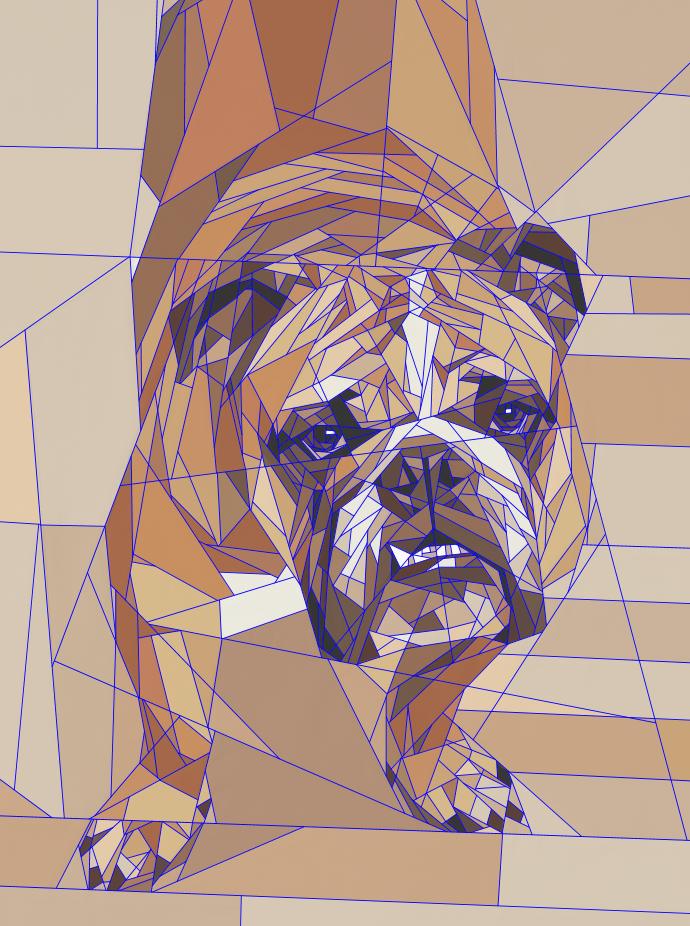 Bruce the Bulldog, 60"x80" FPP Quilt Pattern