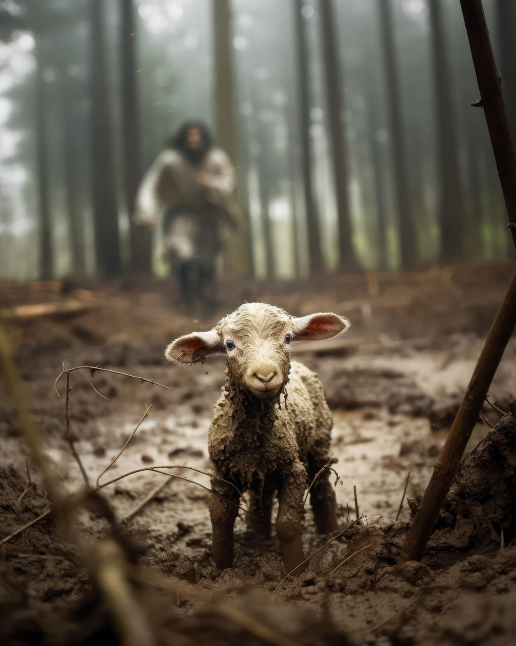 Left the 99, 72" x 90" FPP Quilt Pattern, Inspired by the art of Kevin Carden's "The Good Shepherd Is On The Way"