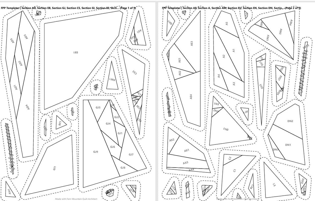 Carolina Wren 14" FPP Quilt Block Pattern