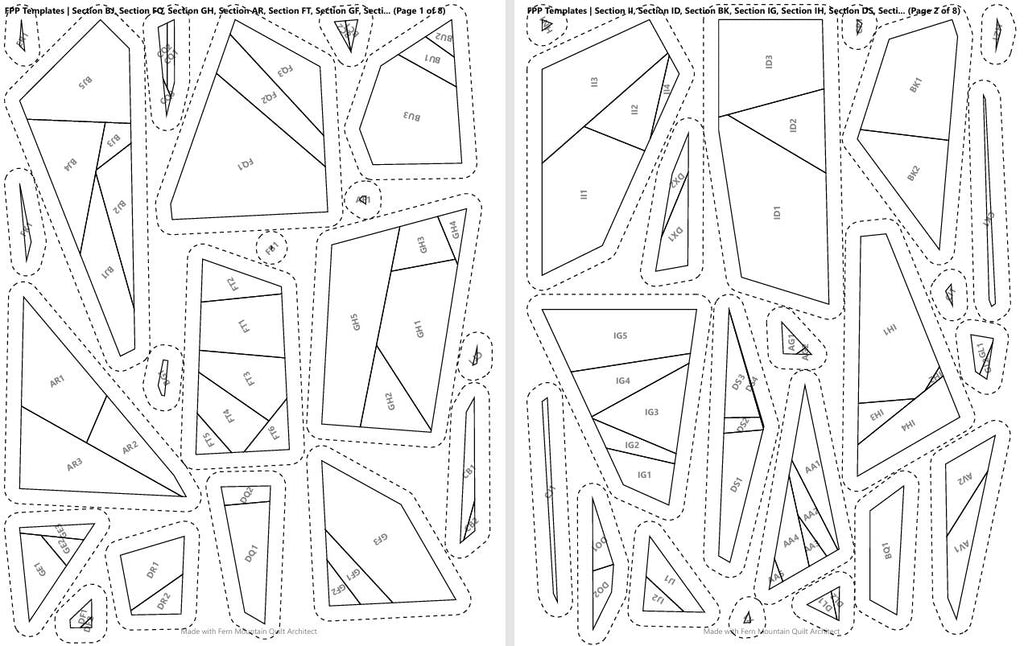 House Finch 14" FPP Quilt Block Pattern