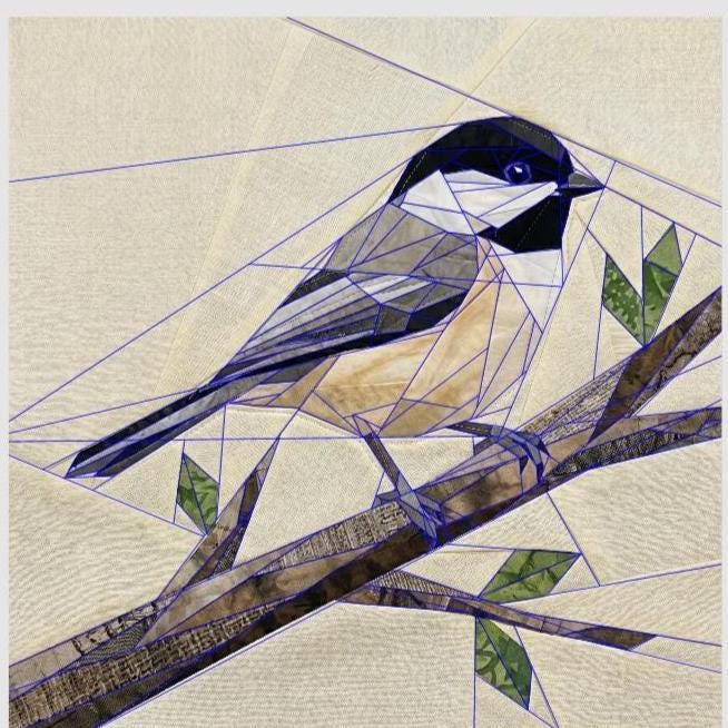 Carolina Chickadee, 14" FPP Quilt Pattern