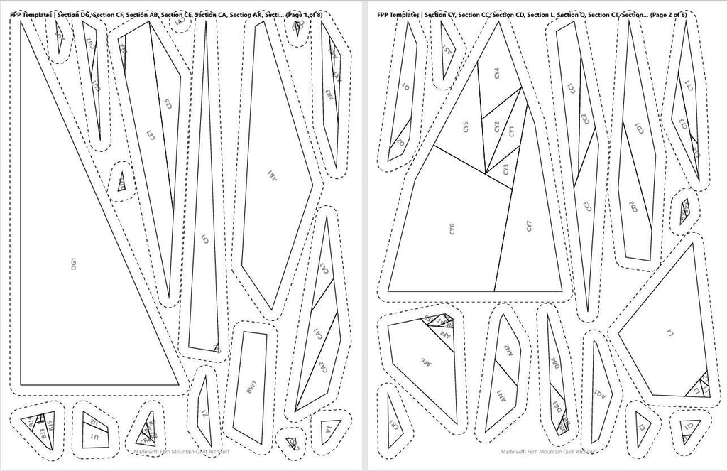 Carolina Chickadee, 14" FPP Quilt Pattern