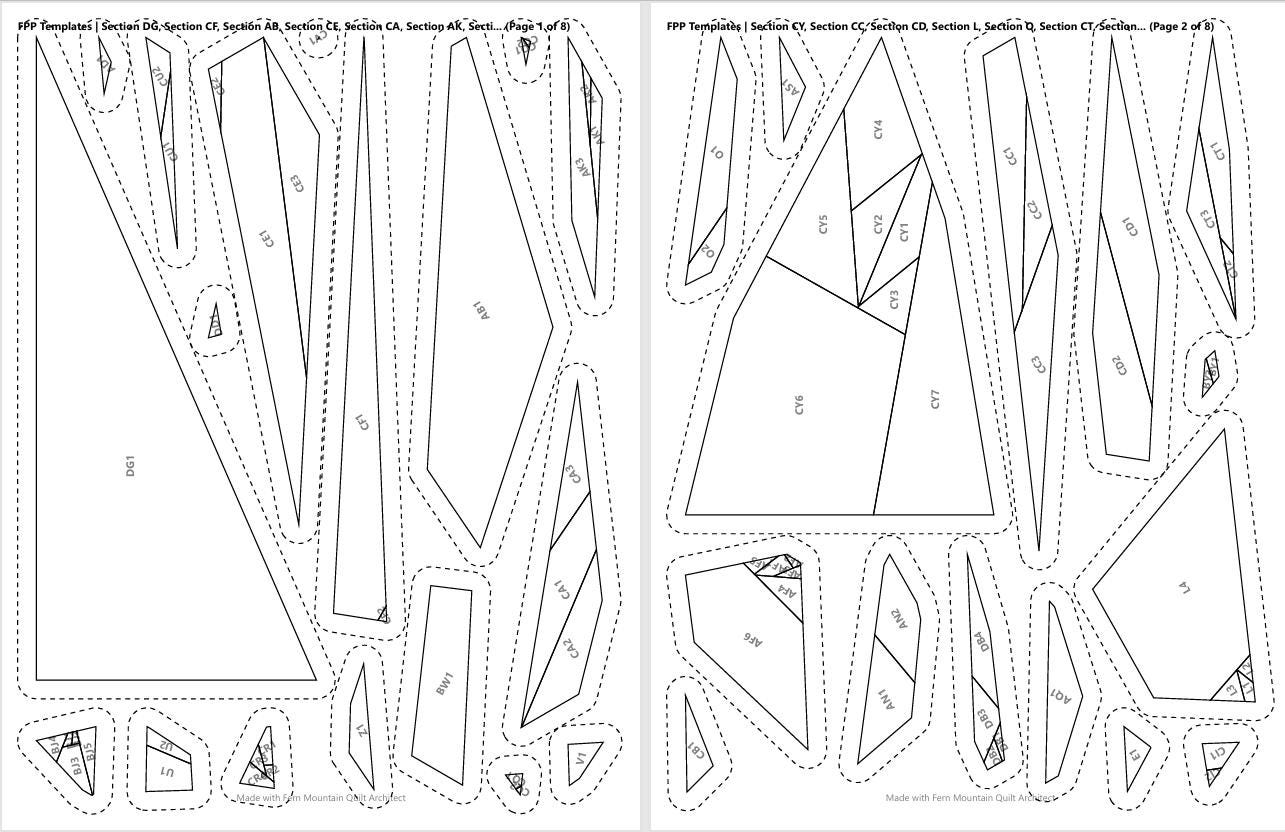 Carolina Chickadee, 14" FPP Quilt Pattern