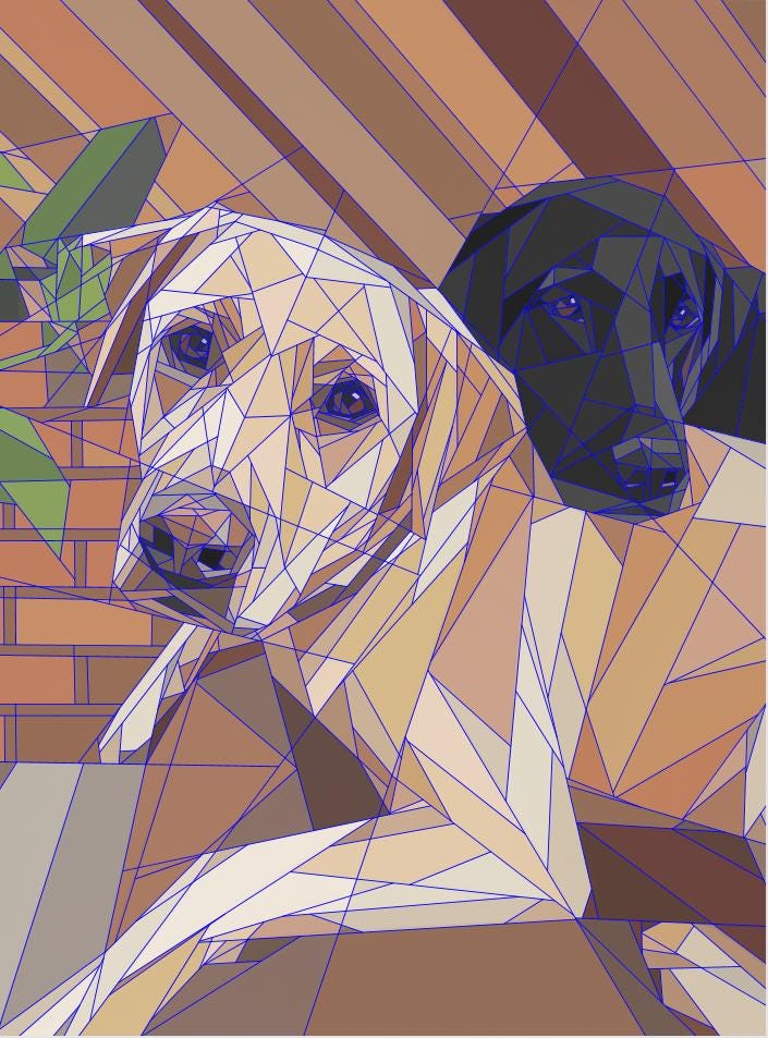 Twice the Lab, Twice the Love, 60"x80" FPP Quilt Pattern