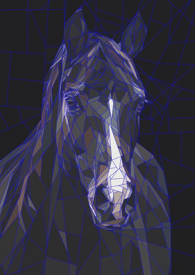 The Dark Horse 2, 72" x 99" FPP Quilt Pattern
