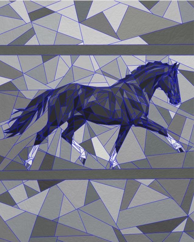 The Extended Trot 72" x 89" fpp quilt pattern