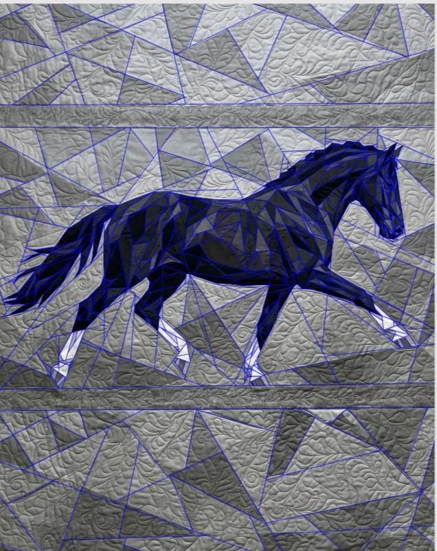 The Extended Trot 72" x 89" fpp quilt pattern
