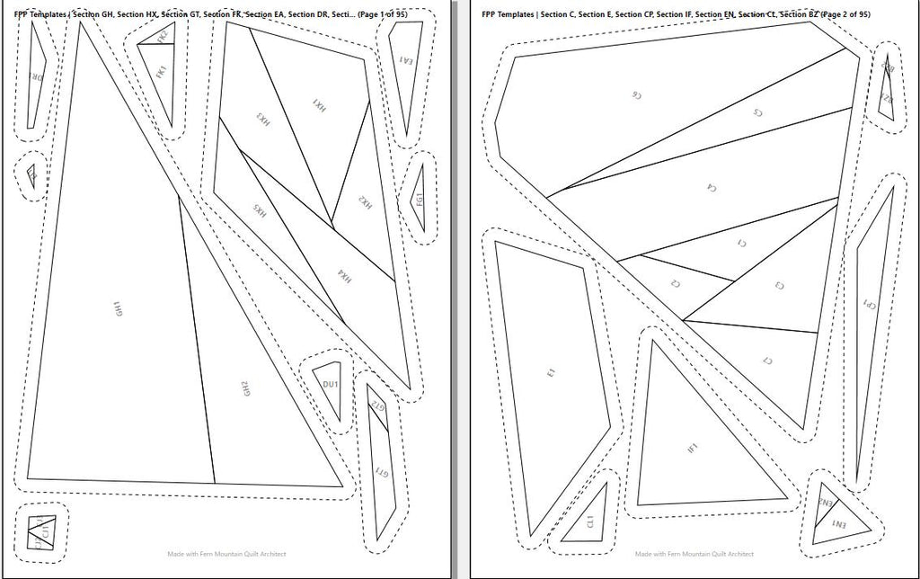 Sandy Wishes 60" x 74" FPP Quilt Pattern