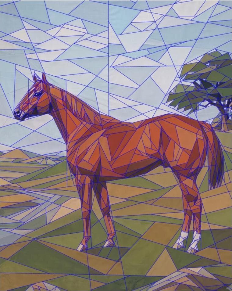 American Quarter Horse FPP Quilt pattern 72"x90"
