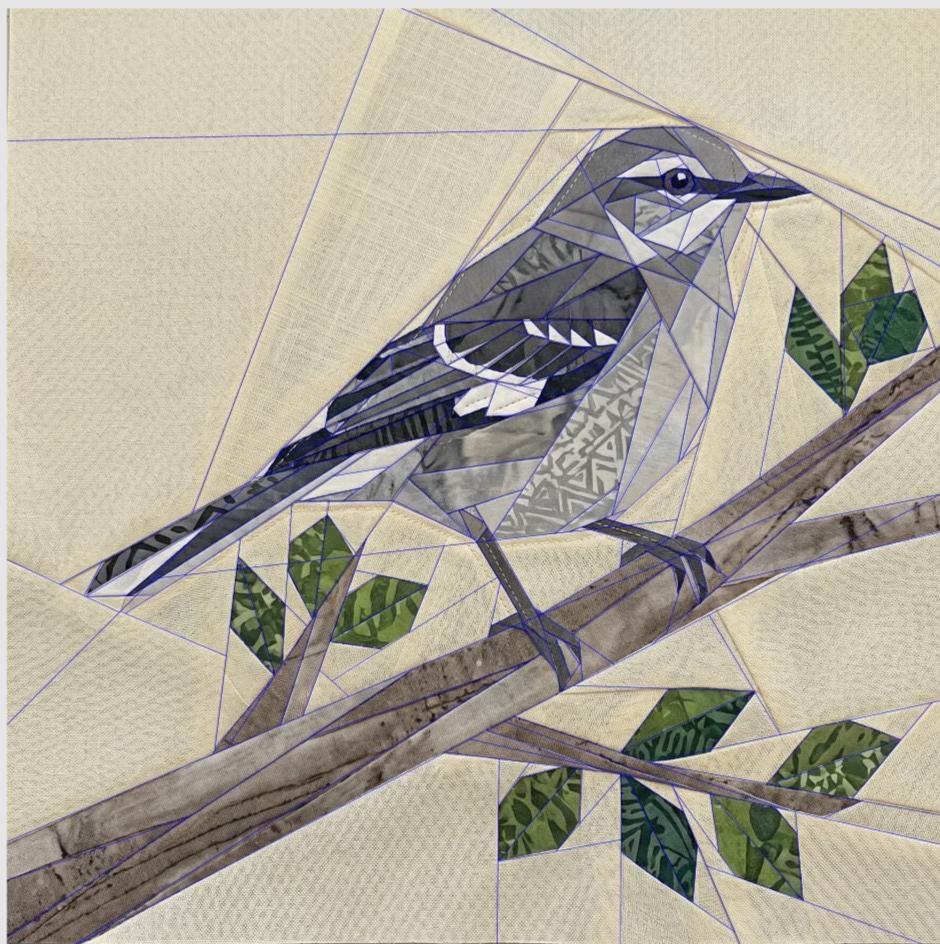 Mockingbird 14" FPP Quilt Block Pattern