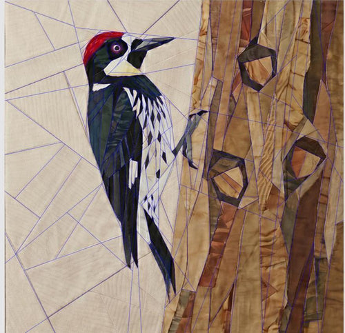 Acorn Woodpecker 14" FPP Quilt Block Pattern