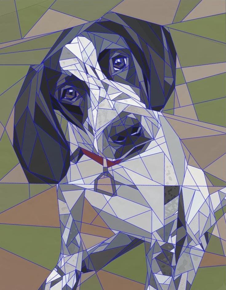 Maggie the Curious Pup FPP Quit Pattern 65"x83"