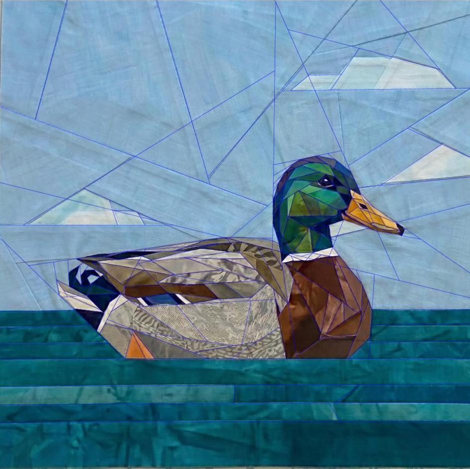 Mallard Drake 14"x14" FPP Quilt Pattern