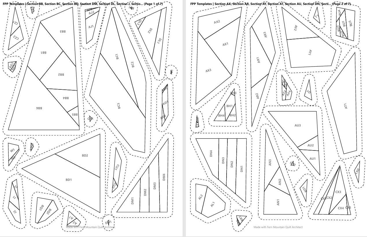 Lesser Scaup 14" fpp quilt block pattern