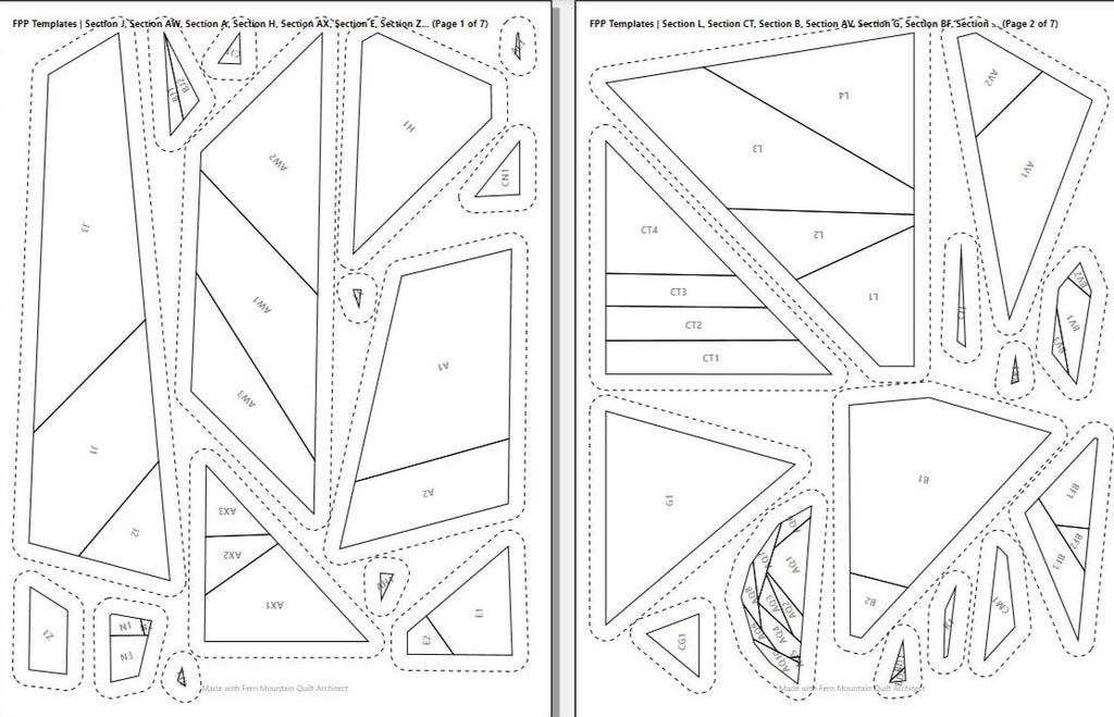 Northern Shoveler, 14" FPP Quilt Block Pattern