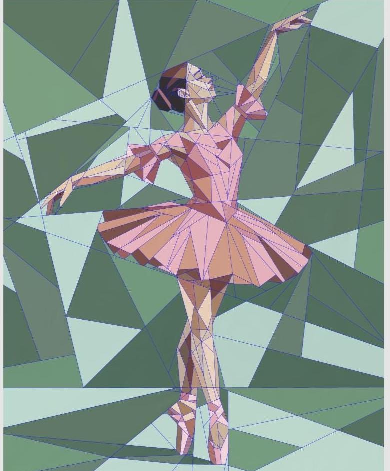 The Ballerina 60" x 75"FPP Quilt Pattern