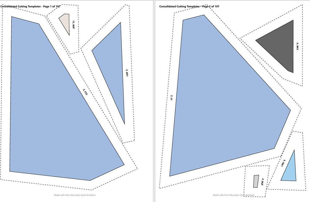 B-52 Bomber Foundation Paper Piecing (FPP) Quilt Pattern 72"x90"