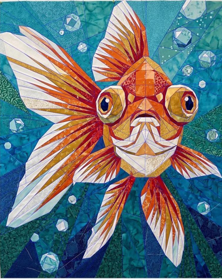 Barnaby the Goldfish, 64"x80" FPP Quilt Pattern