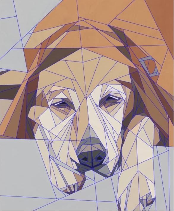 Ol Yeller Dog 2, 66" x 80" FPP Quilt Pattern
