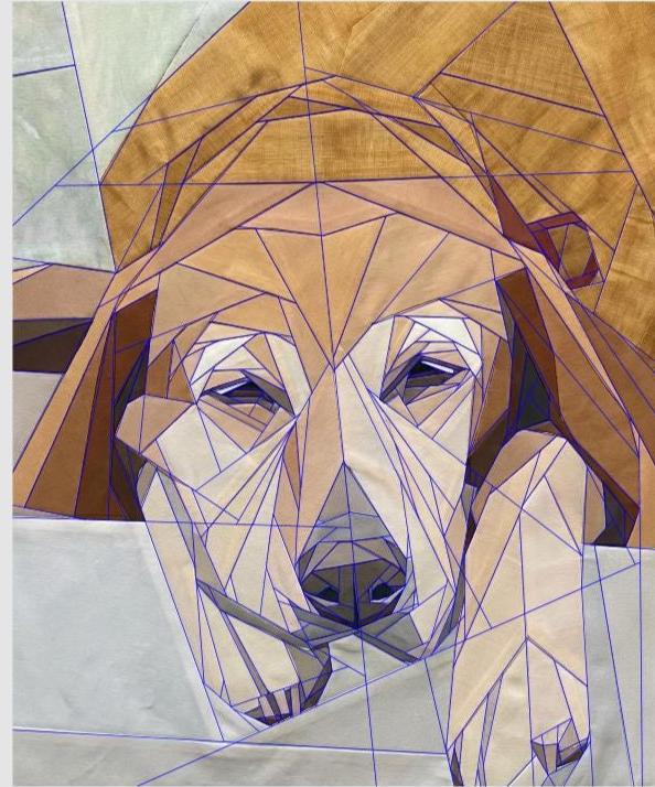 Ol Yeller Dog 2, 66" x 80" FPP Quilt Pattern