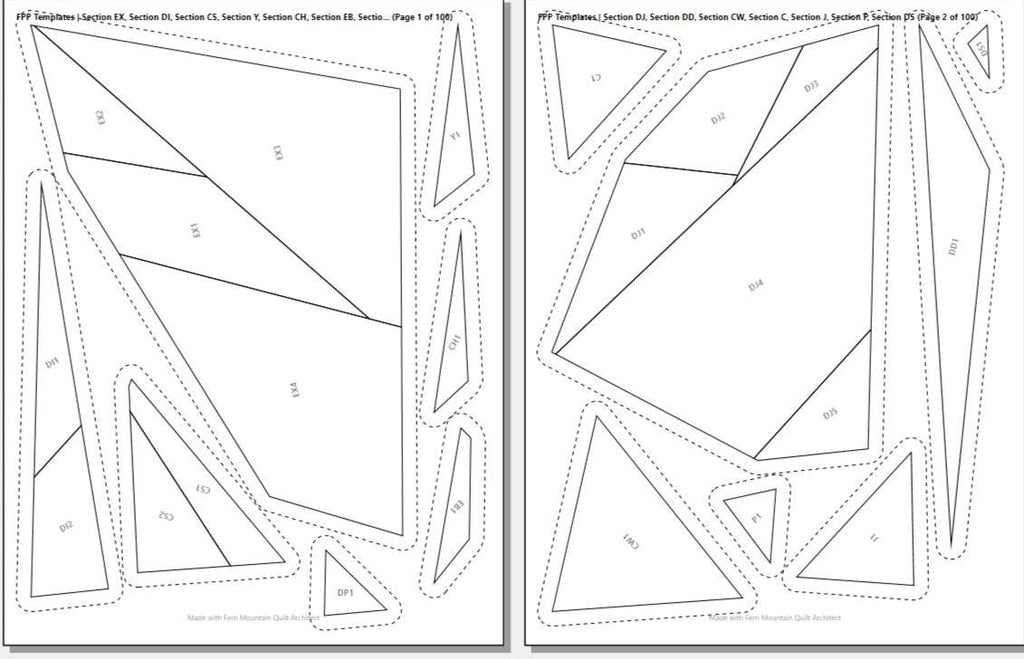 Happy Heeler 68"x72" FPP Quilt Pattern