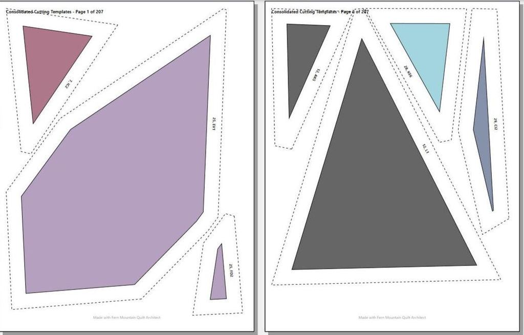 Betta Blue 72" x 88" FPP Quilt Pattern