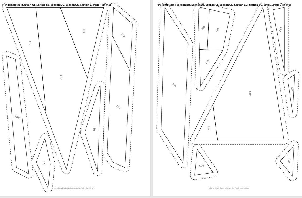 Northrop Grumman B52 Spirit 72" x 90" FPP Quilt Pattern